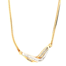 Pre Owned 9ct Diamond Set Necklet ZX37